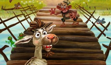 "Три дружных козлика", сказка для детей 1-6 лет, приложение от Pony Apps для iOS и Android